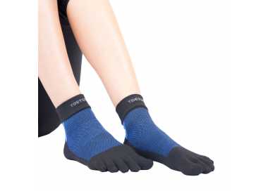 Chaussettes basses à doigts bleu et noir Toetoe outdoor