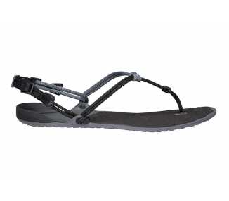 Sandales minimalistes Cloud noires de Xero Shoes pour femme vu de côté extérieur