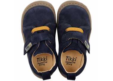 chaussures minimalistes modèle Harlequin, coloris levis, marque Tikki Shoes vu de dessus