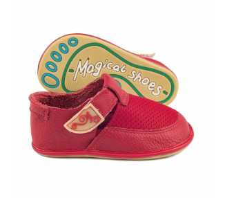 Chaussures pieds nus modèle "Bebe" rouge Enfant Magical Shoes