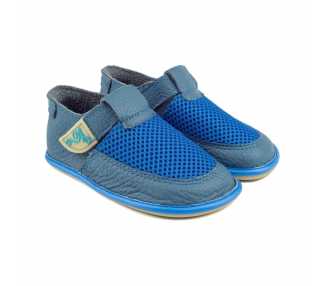 Chaussures pieds nus modèle "Bebe" bleu BE01B Enfant Magical Shoes