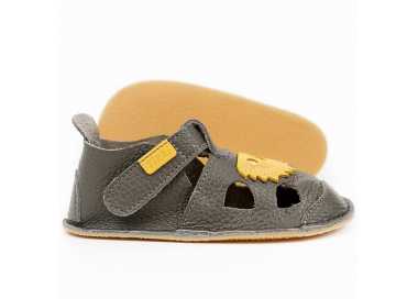 sandales barefoot enfant Nido Tikki Shoes gris MILO vu de côté