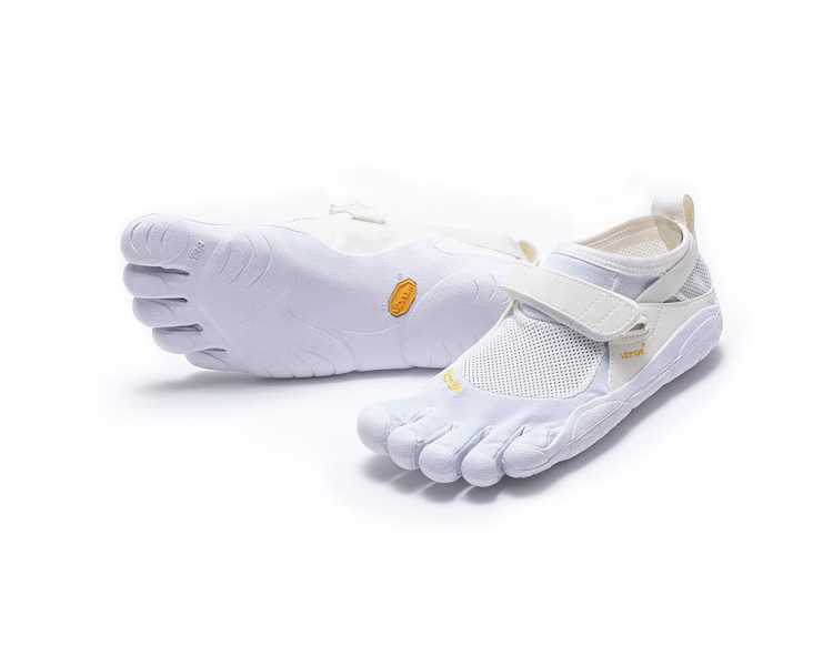 Chaussures minimalistes à doigts Vibram FiveFingers KSO Vintage blanche 21M1410