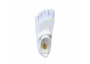 Chaussures minimalistes à doigts Vibram FiveFingers KSO Vintage blanche 21W1410 vu de dessus