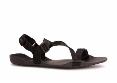 Sandale minimaliste Z-Trek 2 noire pour femme de la marque Xero Shoes vu de côté (intérieur)