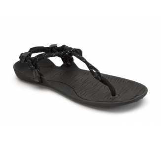 Sandales minimalistes Cloud Aqua noires de Xero Shoes pour femme
