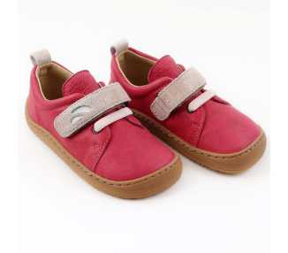 chaussures minimalistes modèle Harlequin, coloris rose ancares, marque Tikki Shoes