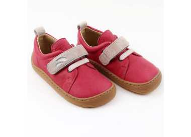 chaussures minimalistes modèle Harlequin, coloris rose ancares, marque Tikki Shoes