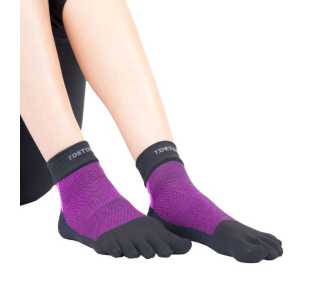 Chaussettes (hauteur cheville) à doigts violette et noir Toetoe outdoor