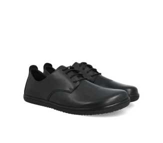 Chaussures minimalistes noires en cuir - Modèle : Chronos - Marque : Angles