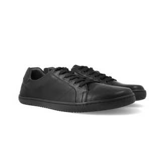 Chaussures minimalistes noires en cuir - Modèle : Linos - Marque : Angles