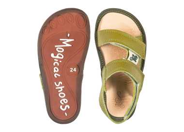Barefoot shoes for kids DUDI green