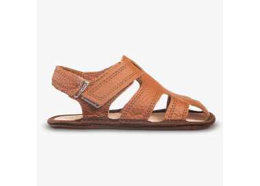 Sandales Enfant comme pieds nus en cuir - modèle : Janu - coloris : marron - marque : Magical Shoes