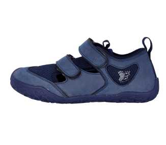 Chaussures souples et ouvertes Smilsu enfants bleu de la marque BALLOP vu de coté (extérieur)