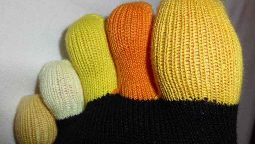 Chaussettes multicolores à 5 orteils Knitido