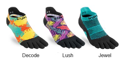 Chaussettes basses à 5 doigts Injinji pour femme Run no-show