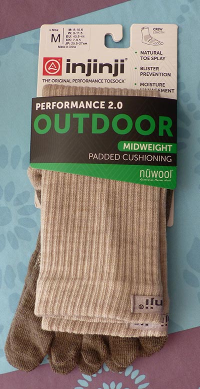 Chaussettes épaisses à 5 doigts Injinji modèle Outdoor Nuwool